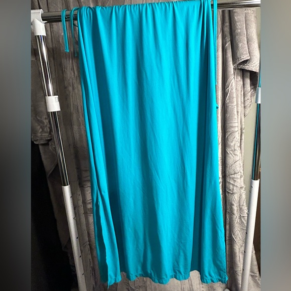 UV Skins Swim Coverup Long Dress Teal UPF 50+ Women’s size 2x - Picture 7 of 7